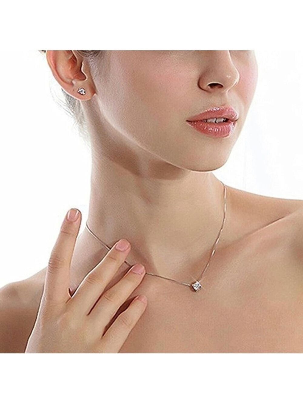 Pendant Cubic Zirconia Round Stone (no chain) - Picture 8 of 9